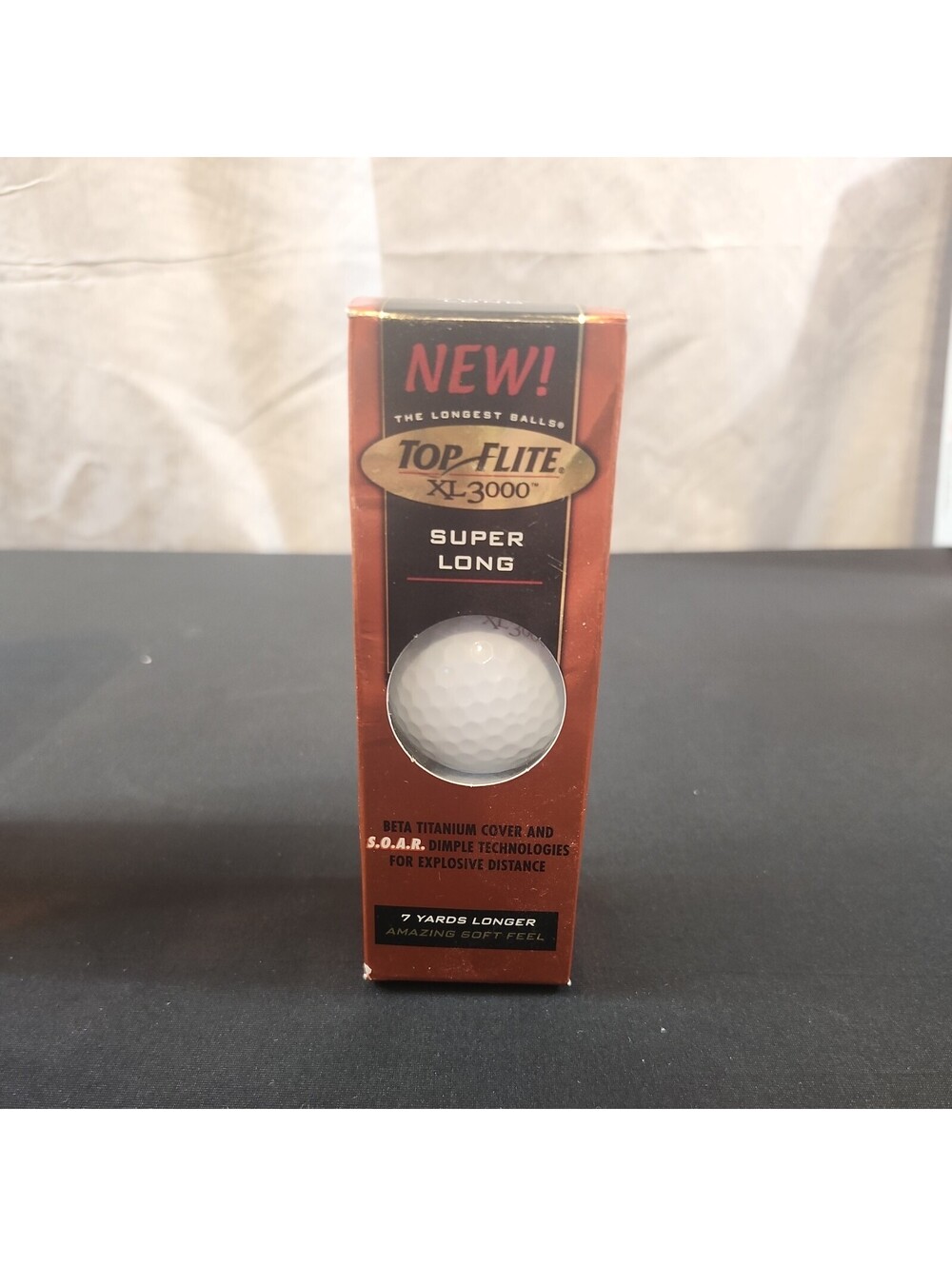 Top Flite XL-3000 3 Golf Balls New in Box Three Golfballs Super Long